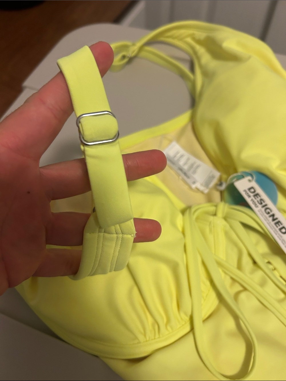 NWT Cupshe Neon Lace-Up One-Piece Swimsuit 3x - Picture 4 of 9